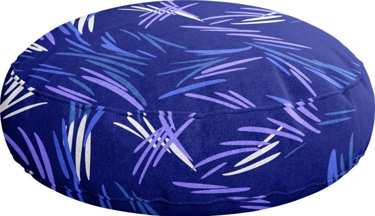 Подушка круглая Cortin «Синяя абстракция»